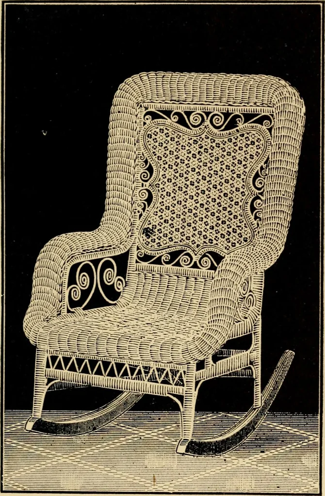 An illustration from Catalogue of rattan and reed furniture, 1891, leaf 18