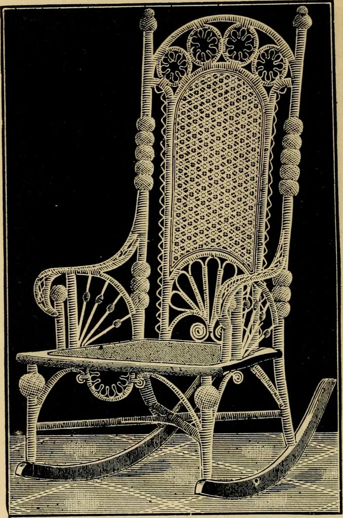 An illustration from Catalogue of rattan and reed furniture, 1891, leaf 19