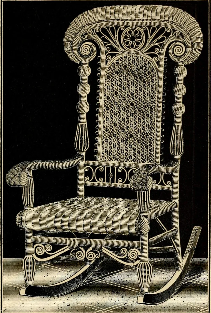 An illustration from Catalogue of rattan and reed furniture, 1891, leaf 20