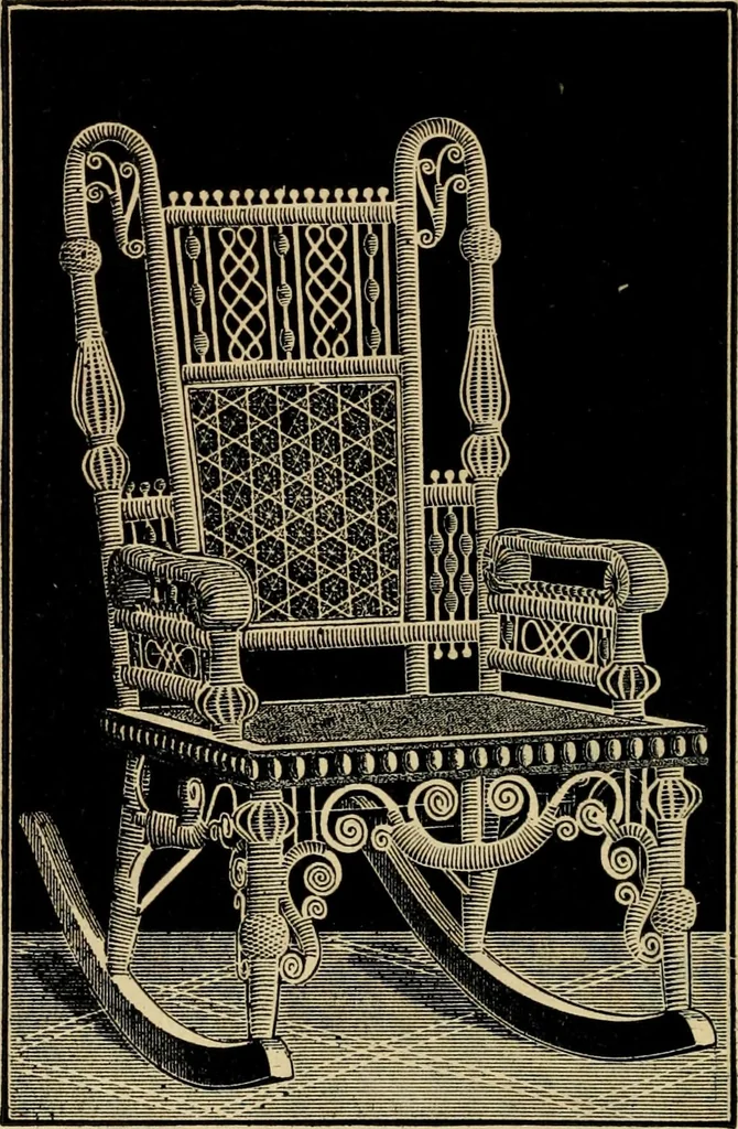 An illustration from Catalogue of rattan and reed furniture, 1891, leaf 21
