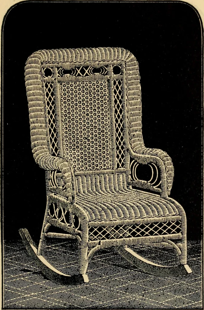 An illustration from Catalogue of rattan and reed furniture, 1891, leaf 22
