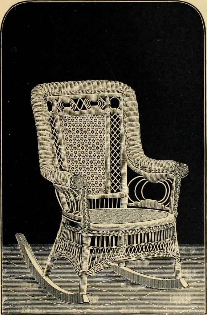 An illustration from Catalogue of rattan and reed furniture, 1891, leaf 24