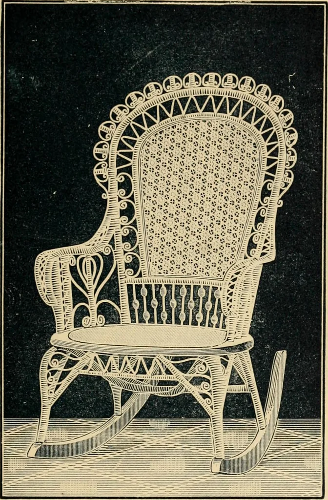 An illustration from Catalogue of rattan and reed furniture, 1891, leaf 26