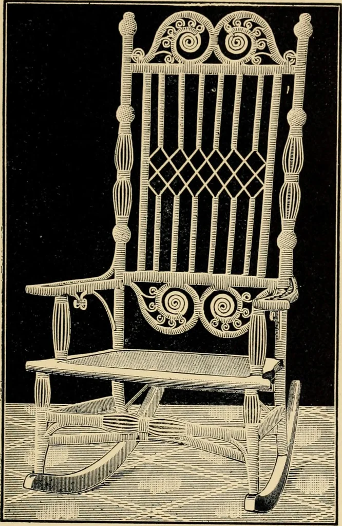 An illustration from Catalogue of rattan and reed furniture, 1891, leaf 28