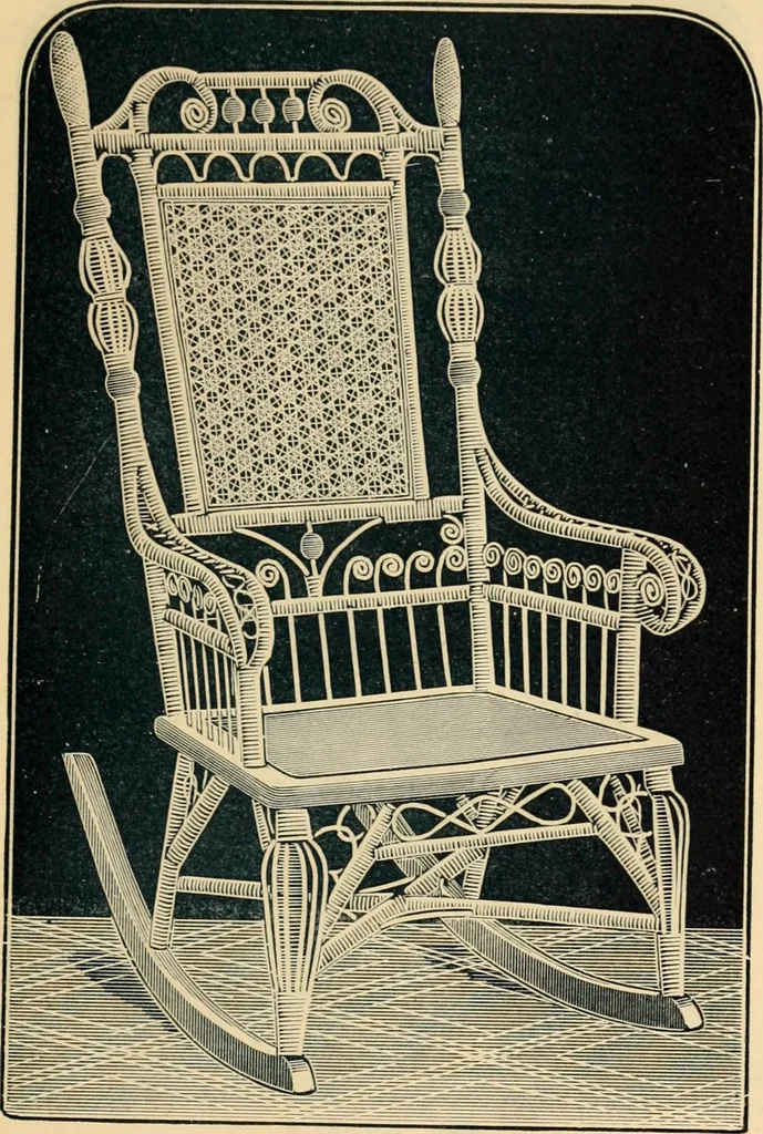 An illustration from Catalogue of rattan and reed furniture, 1891, leaf 34