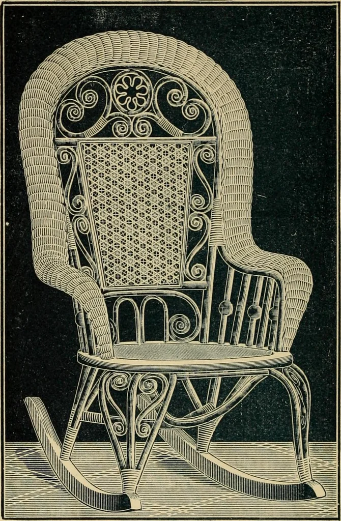 An illustration from Catalogue of rattan and reed furniture, 1891, leaf 37