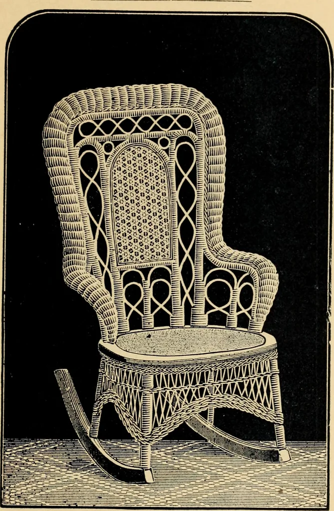 An illustration from Catalogue of rattan and reed furniture, 1891, leaf 40