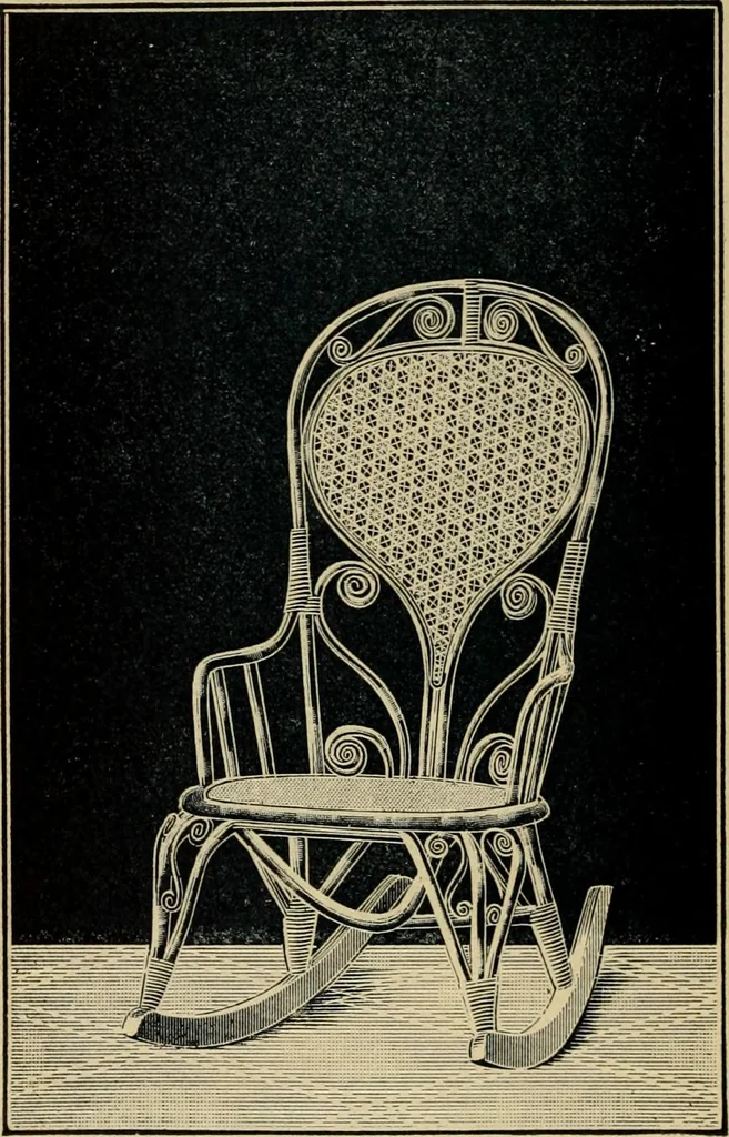 An illustration from Catalogue of rattan and reed furniture, 1891, leaf 45