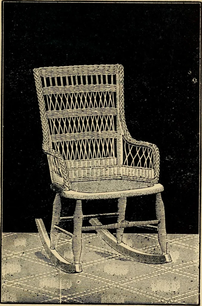 An illustration from Catalogue of rattan and reed furniture, 1891, leaf 48