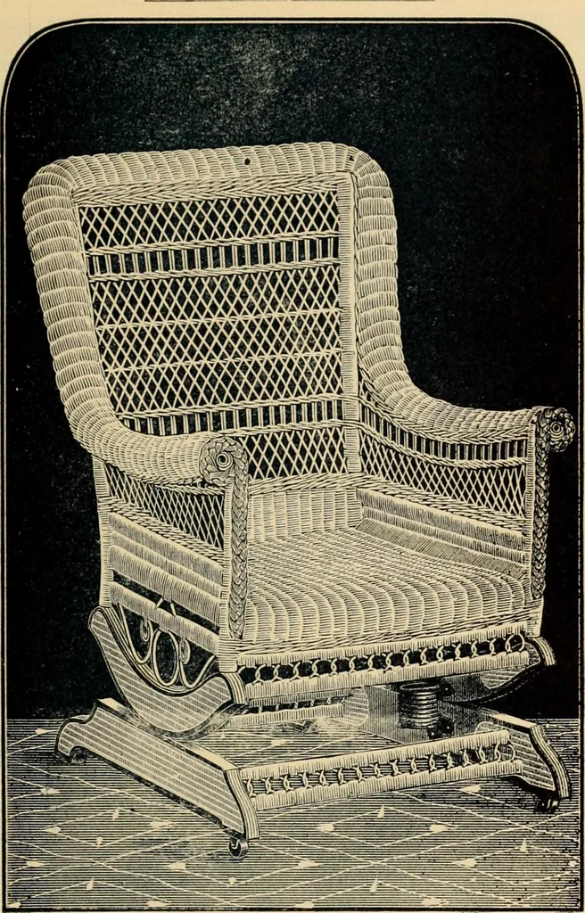 An illustration from Catalogue of rattan and reed furniture, 1891, leaf 50