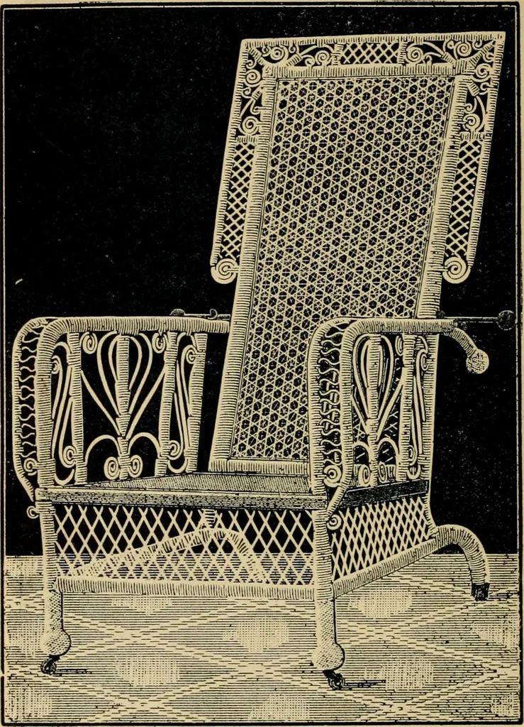 An illustration from Catalogue of rattan and reed furniture, 1891, leaf 51