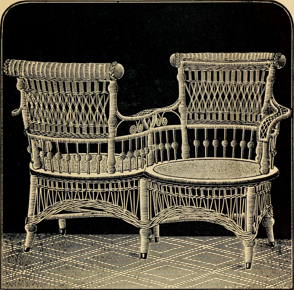 An illustration from Catalogue of rattan and reed furniture, 1891, leaf 52