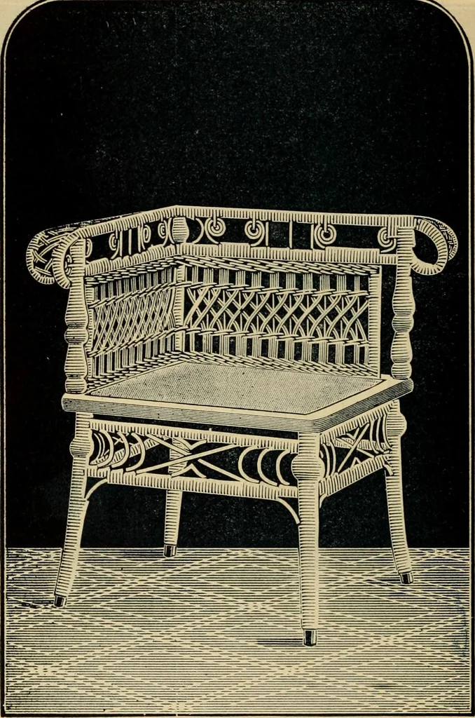 An illustration from Catalogue of rattan and reed furniture, 1891, leaf 53