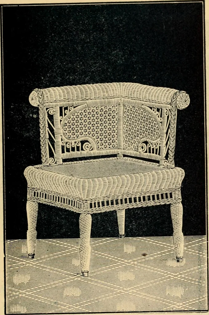 An illustration from Catalogue of rattan and reed furniture, 1891, leaf 54