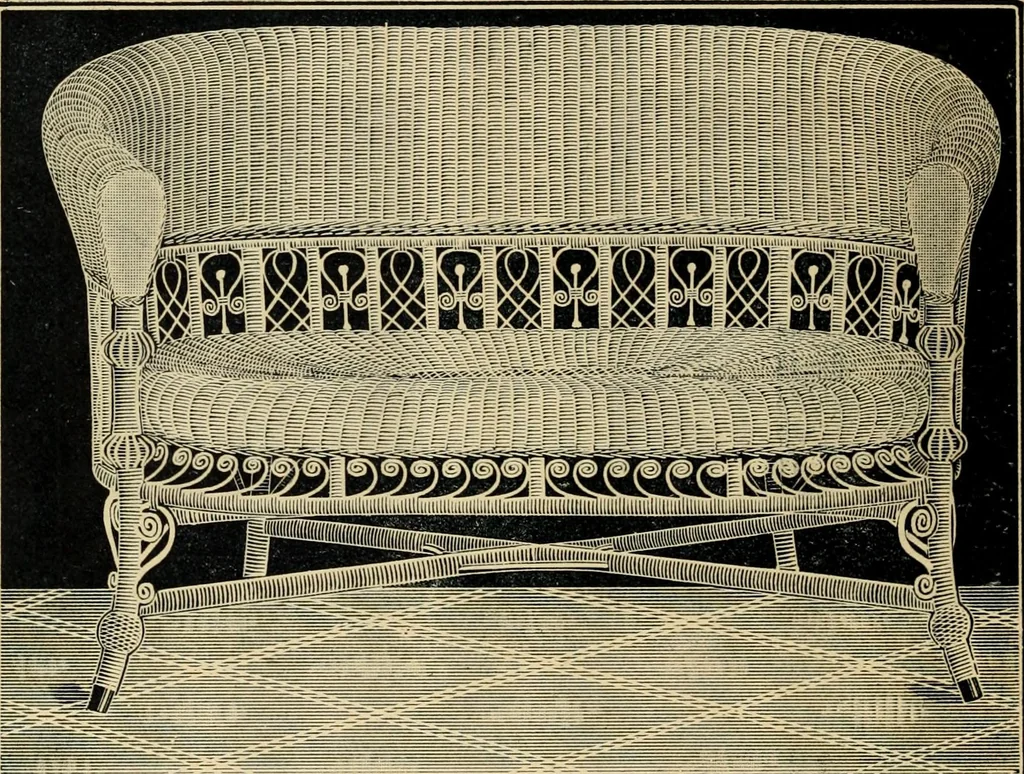 An illustration from Catalogue of rattan and reed furniture, 1891, leaf 57