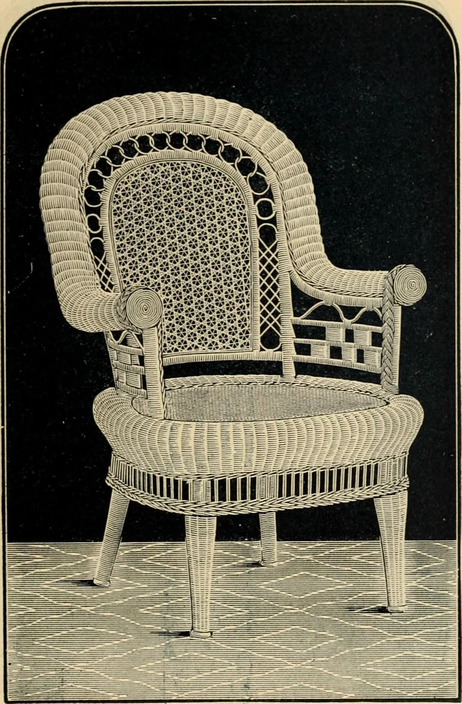 An illustration from Catalogue of rattan and reed furniture, 1891, leaf 62