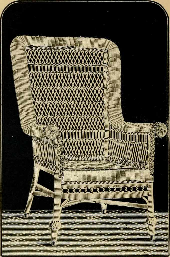 An illustration from Catalogue of rattan and reed furniture, 1891, leaf 63