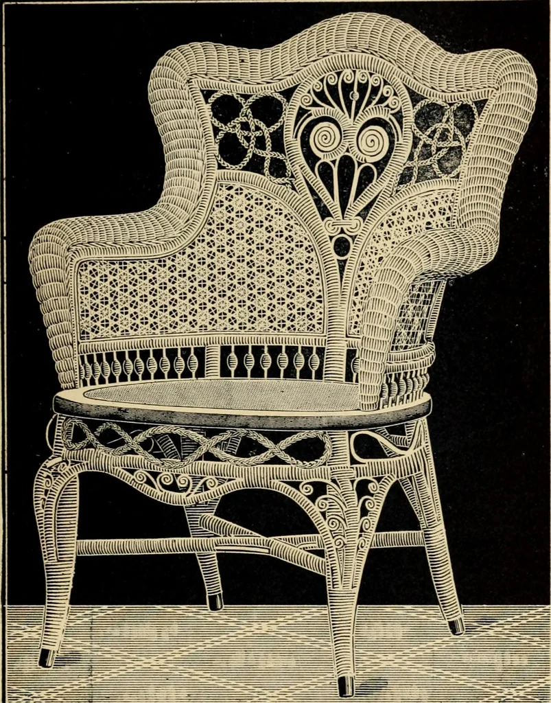An illustration from Catalogue of rattan and reed furniture, 1891, leaf 64