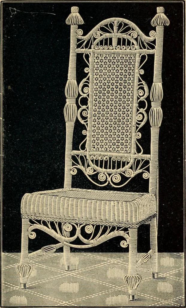 An illustration from Catalogue of rattan and reed furniture, 1891, leaf 66