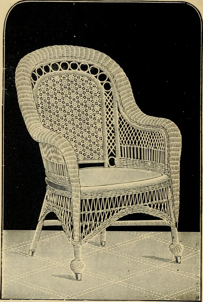 An illustration from Catalogue of rattan and reed furniture, 1891, leaf 67