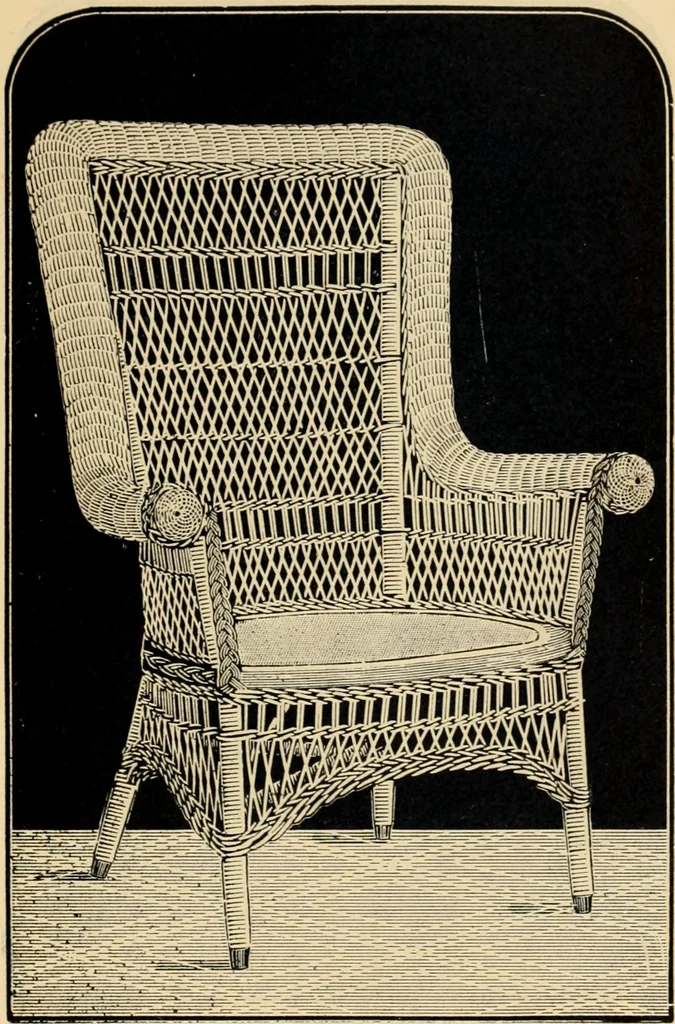 An illustration from Catalogue of rattan and reed furniture, 1891, leaf 68