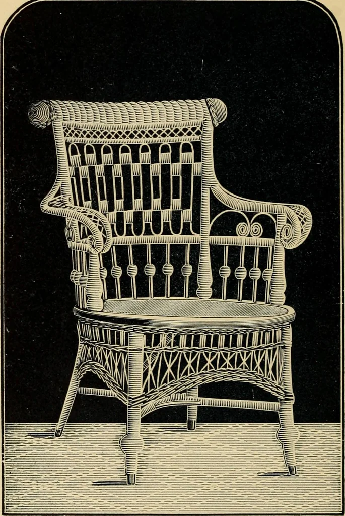 An illustration from Catalogue of rattan and reed furniture, 1891, leaf 69