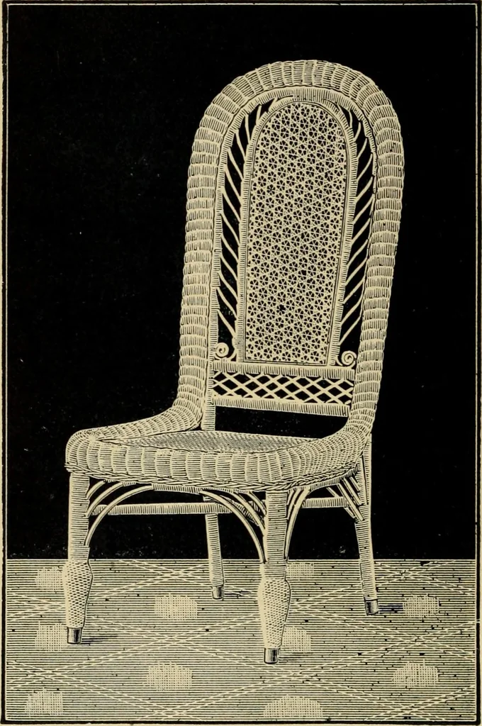 An illustration from Catalogue of rattan and reed furniture, 1891, leaf 71