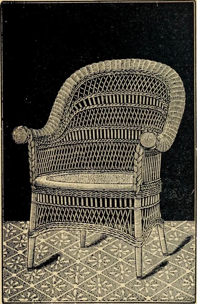 An illustration from Catalogue of rattan and reed furniture, 1891, leaf 72