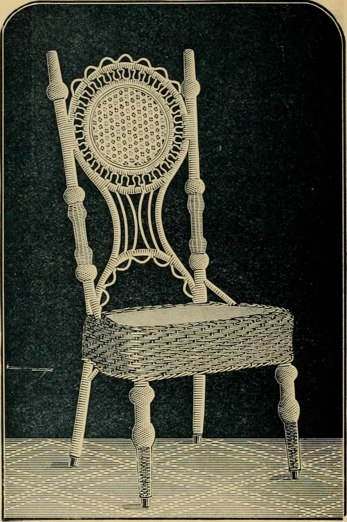 An illustration from Catalogue of rattan and reed furniture, 1891, leaf 73