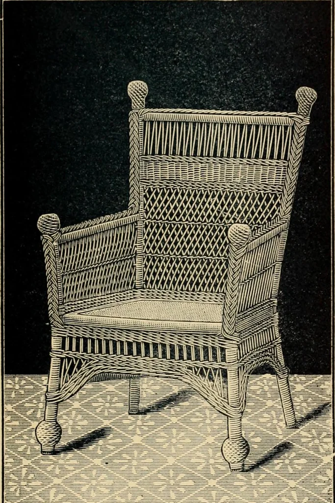An illustration from Catalogue of rattan and reed furniture, 1891, leaf 74
