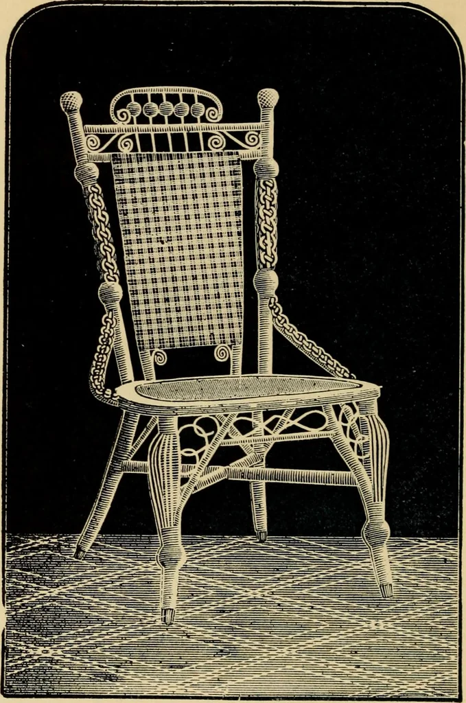 An illustration from Catalogue of rattan and reed furniture, 1891, leaf 75