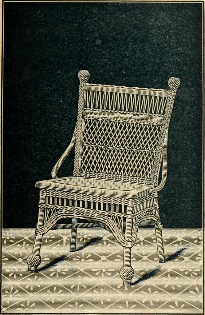 An illustration from Catalogue of rattan and reed furniture, 1891, leaf 78