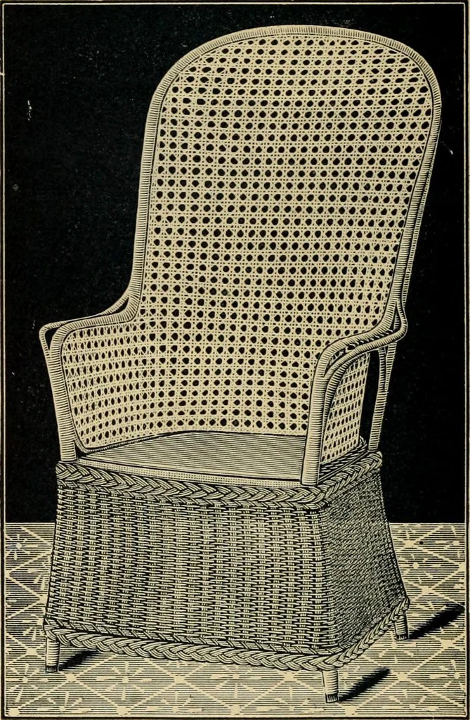An illustration from Catalogue of rattan and reed furniture, 1891, leaf 81