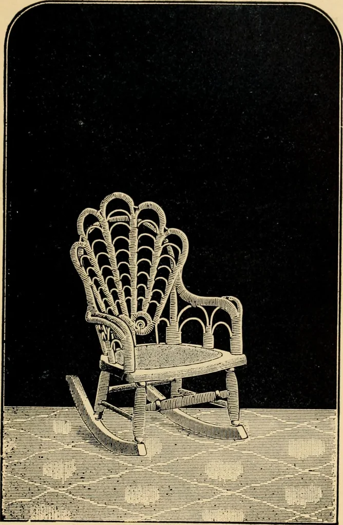 An illustration from Catalogue of rattan and reed furniture, 1891, leaf 84