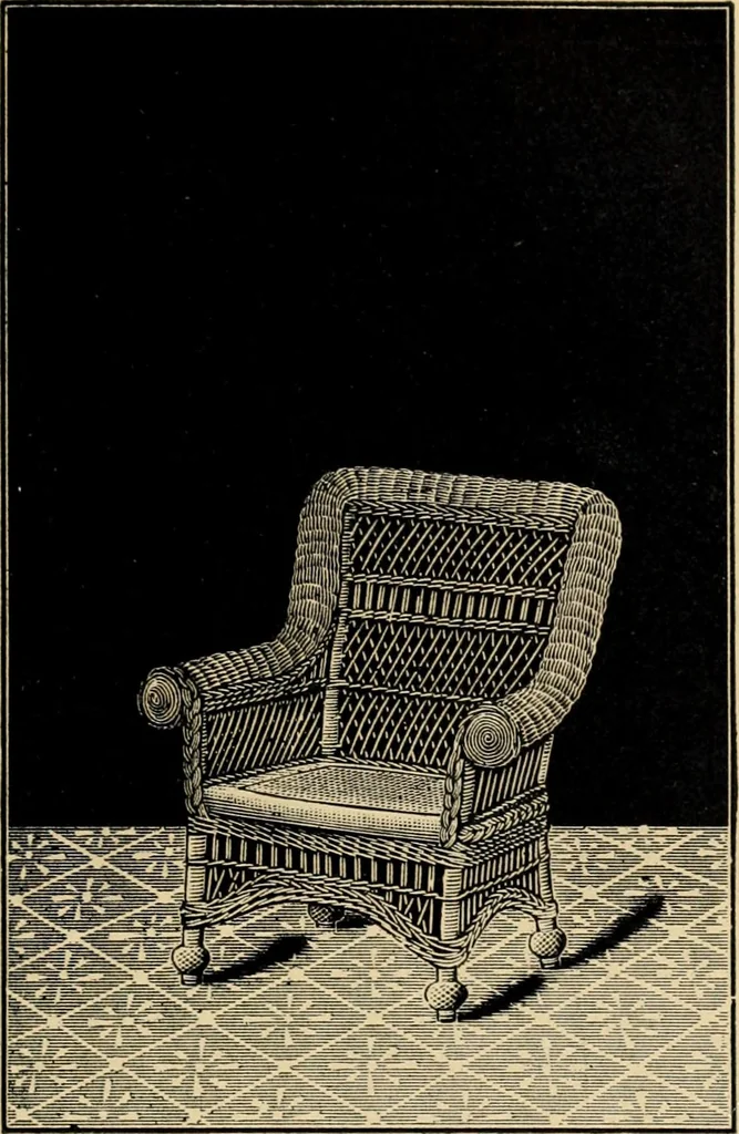 An illustration from Catalogue of rattan and reed furniture, 1891, leaf 88