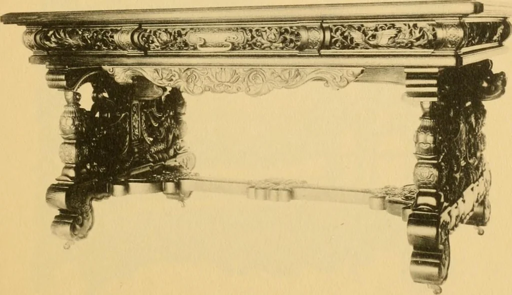 An illustration from Catalogue of room decorations and artistic furniture., 1905, leaf 12