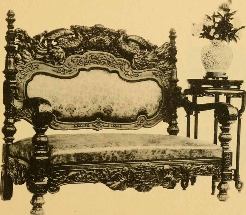 An illustration from Catalogue of room decorations and artistic furniture., 1905, leaf 14