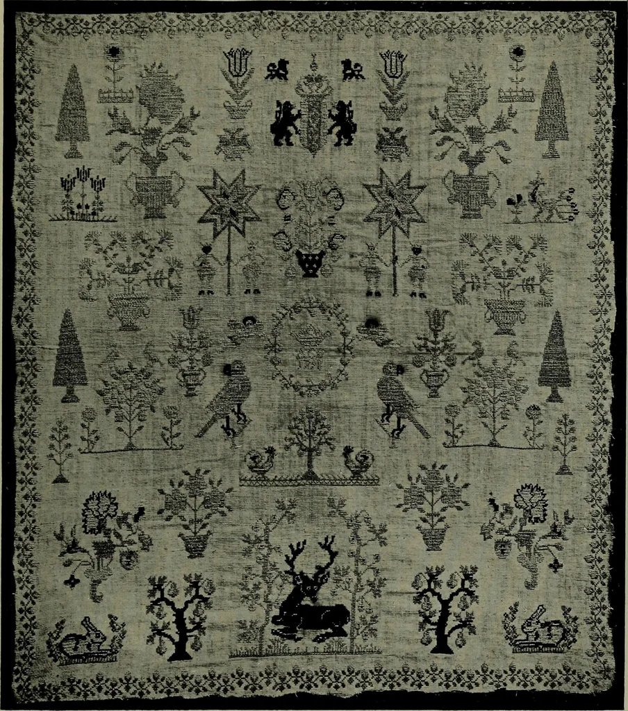An illustration from Catalogue of samplers, with 16 illustrations, 1922, leaf 82