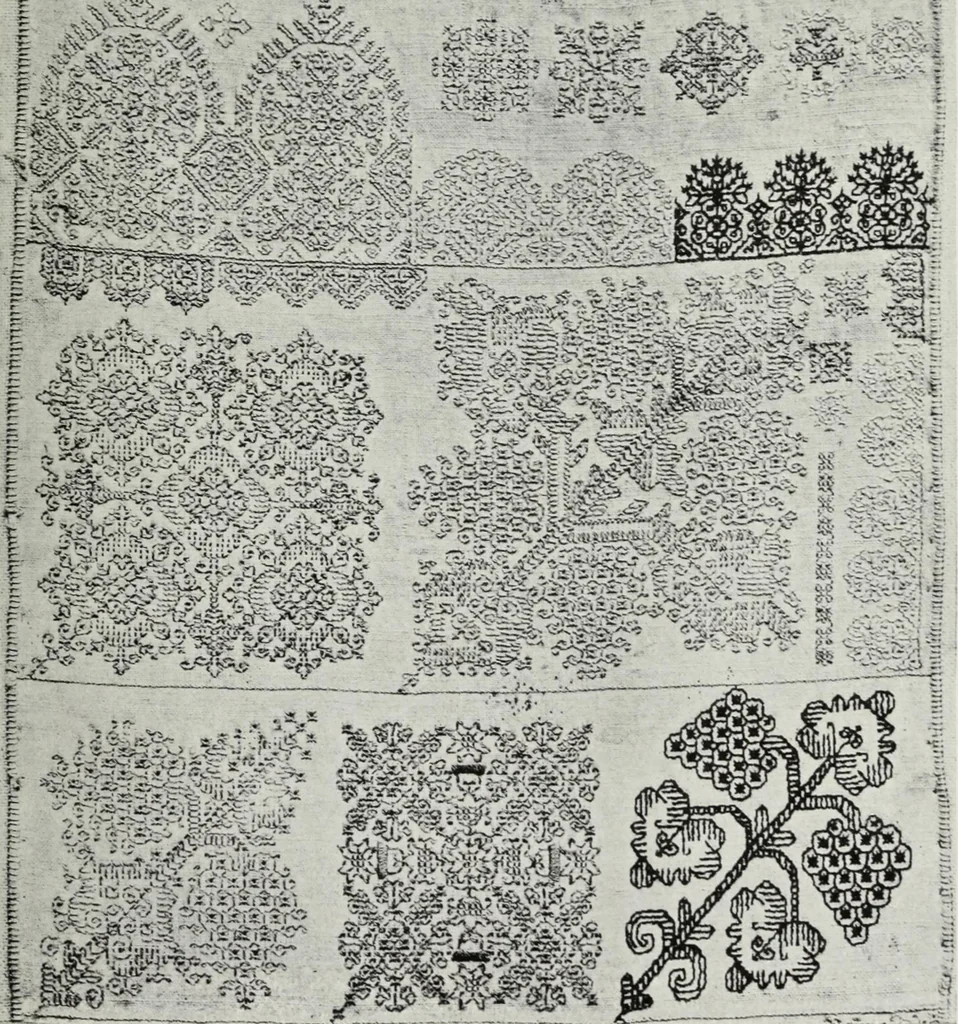 An illustration from Catalogue of samplers, 1915, leaf 70
