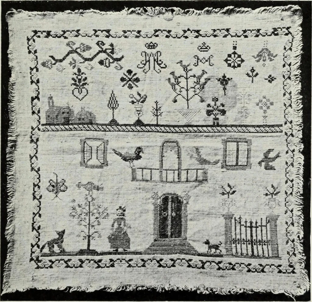 An illustration from Catalogue of samplers, 1915, leaf 84