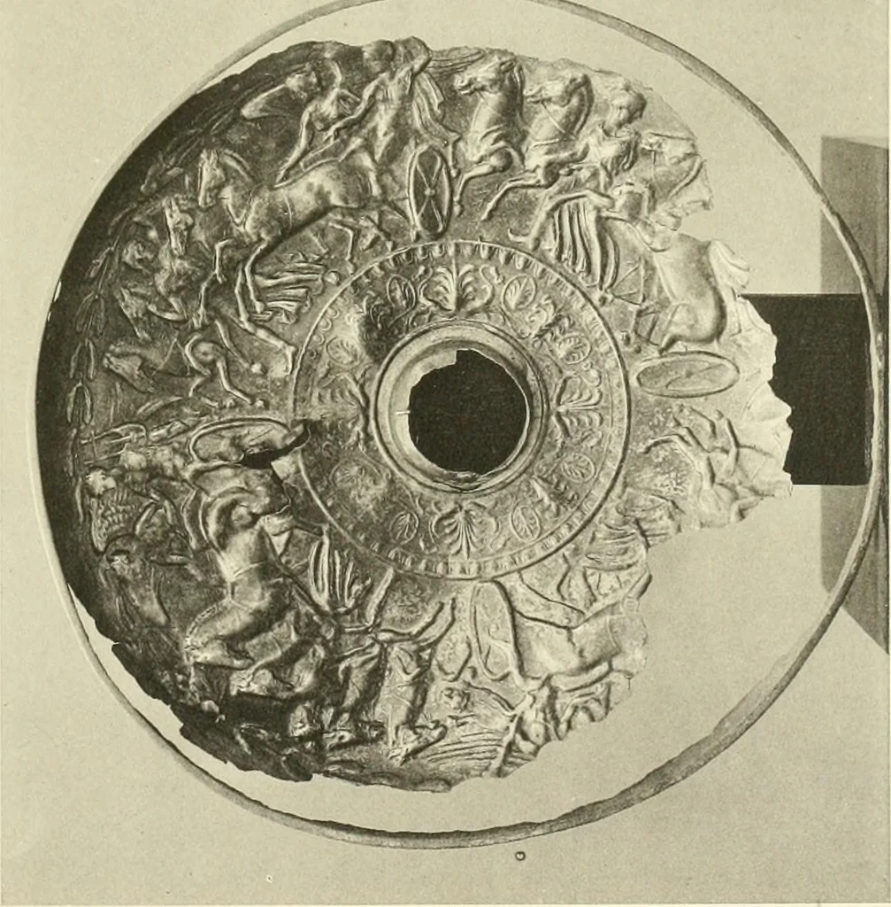 An illustration from Catalogue of the silver plate (Greek, Etruscan and Roman) in the British Museum, 1921, leaf 102