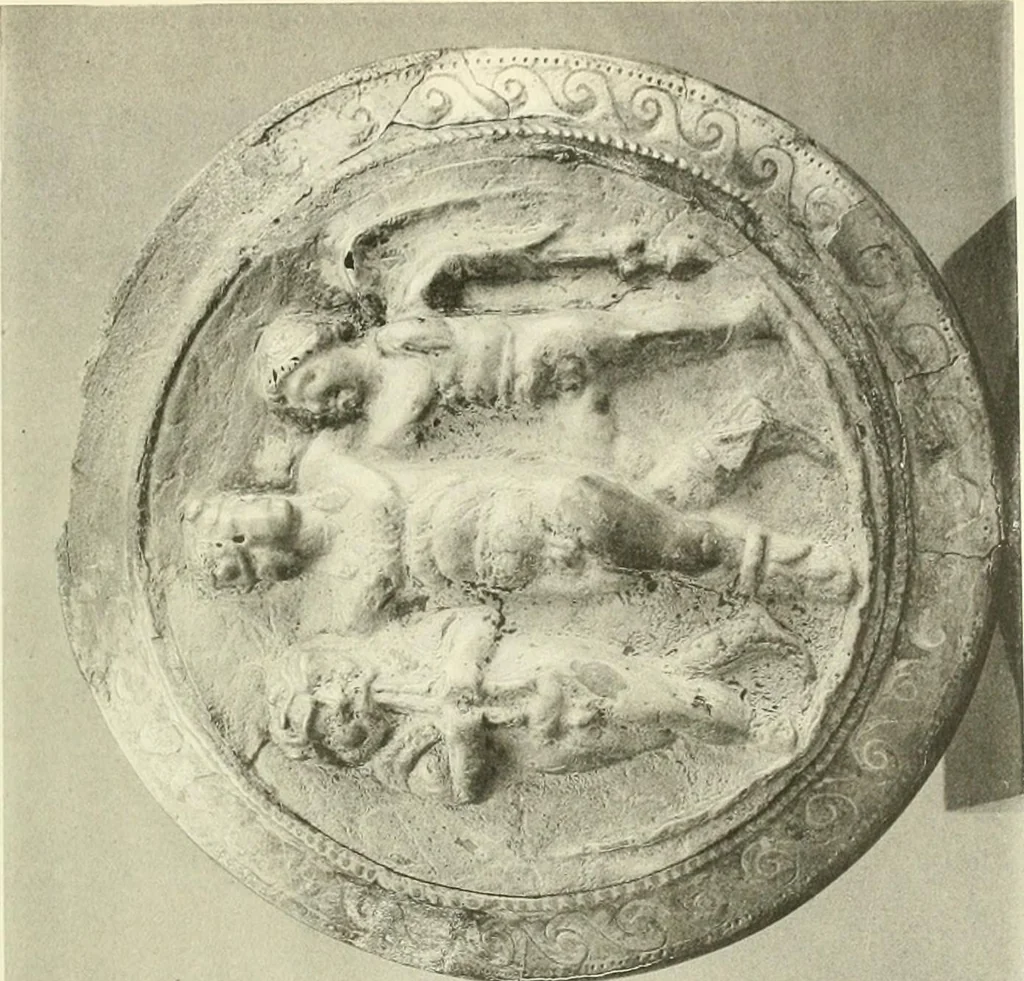 An illustration from Catalogue of the silver plate (Greek, Etruscan and Roman) in the British Museum, 1921, leaf 114