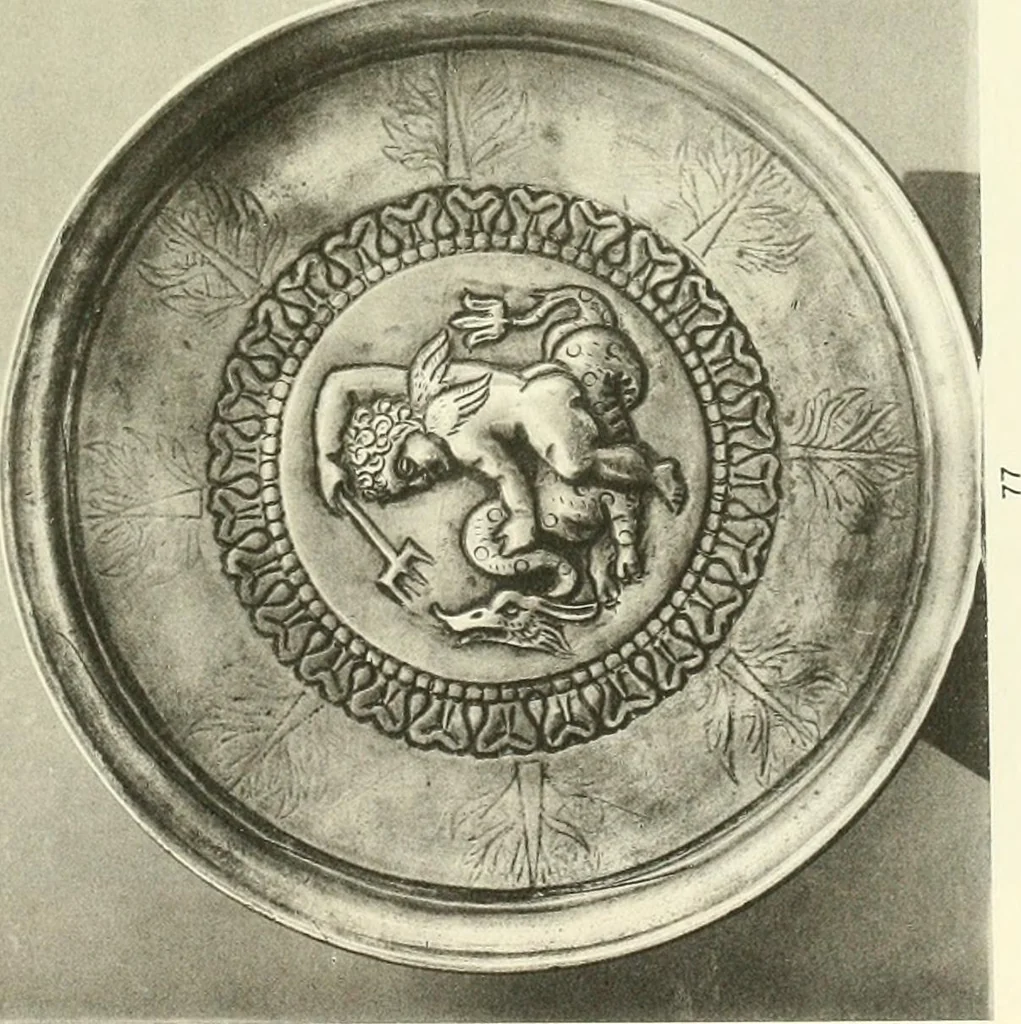 An illustration from Catalogue of the silver plate (Greek, Etruscan and Roman) in the British Museum, 1921, leaf 114