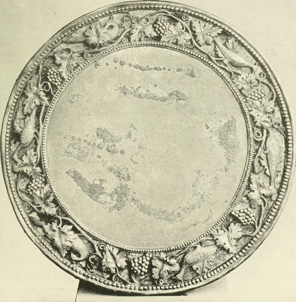 An illustration from Catalogue of the silver plate (Greek, Etruscan and Roman) in the British Museum, 1921, leaf 128