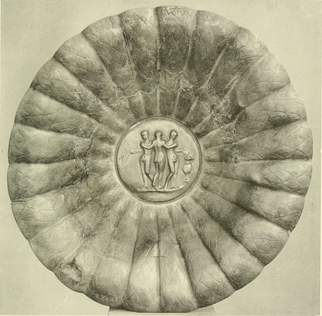 An illustration from Catalogue of the silver plate (Greek, Etruscan and Roman) in the British Museum, 1921, leaf 134