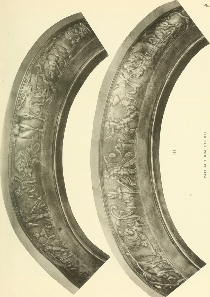 An illustration from Catalogue of the silver plate (Greek, Etruscan and Roman) in the British Museum, 1921, leaf 140
