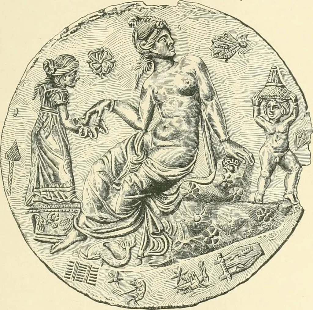 An illustration from Catalogue of the silver plate (Greek, Etruscan and Roman) in the British Museum, 1921, leaf 44