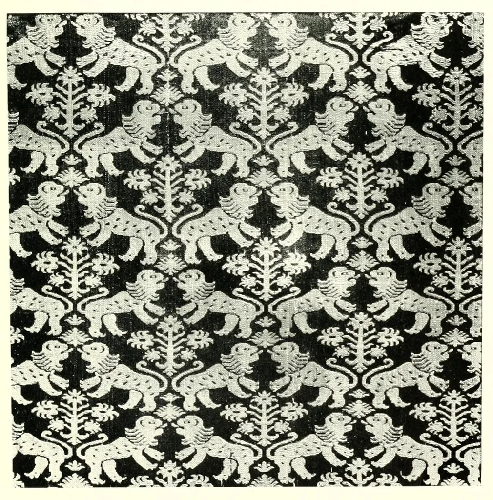 An illustration from Catalogue of a special exhibition of textiles, 1915, leaf 97