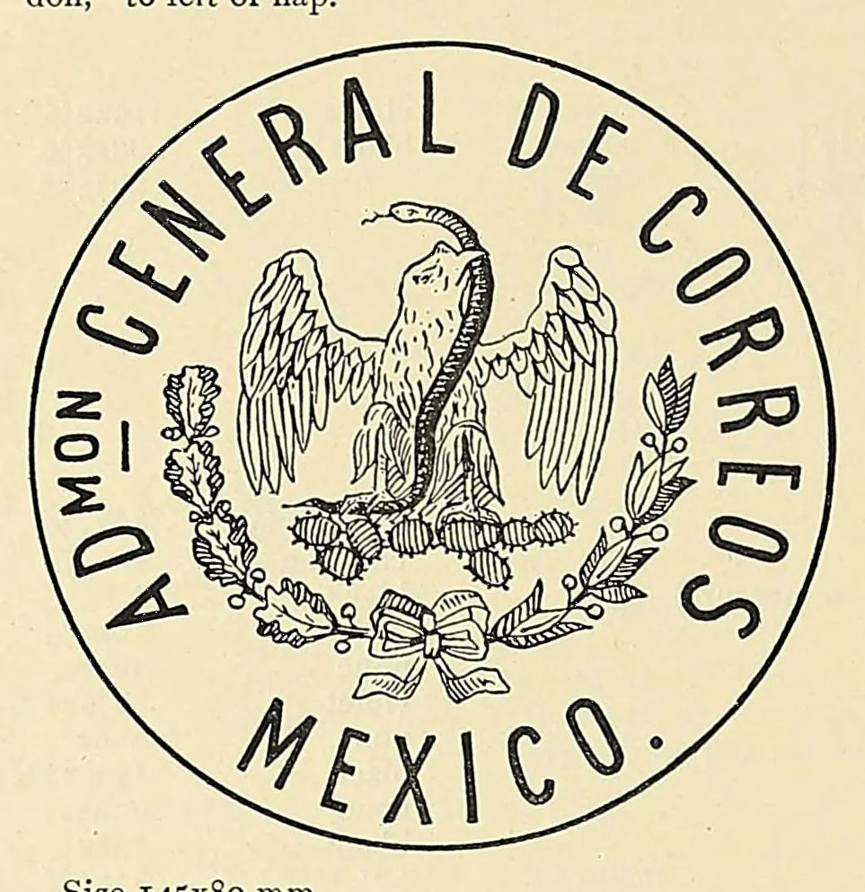 An illustration from Catalogue of the stamps, envelopes, wrappers and postal cards of Mexico : including the provisional issues of Campeche, Chiapas, Guadalajara, etc., 1895, leaf 88
