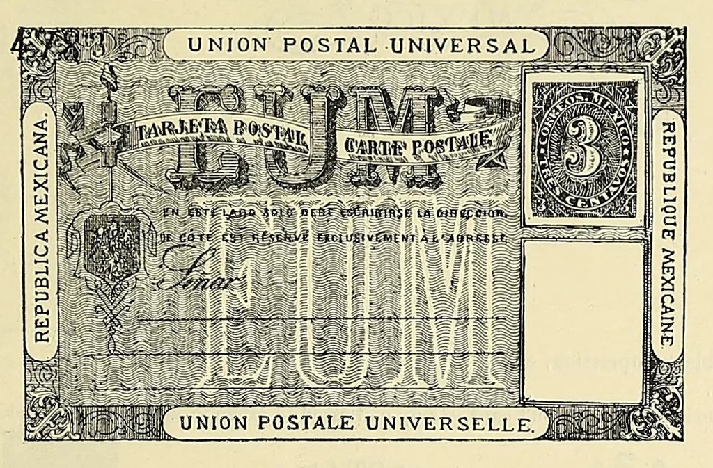 An illustration from Catalogue of the stamps, envelopes, wrappers and postal cards of Mexico : including the provisional issues of Campeche, Chiapas, Guadalajara, etc., 1895, leaf 205
